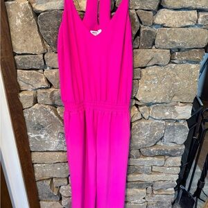 Amanda Uprichard Vibrant Pink Jumpsuit